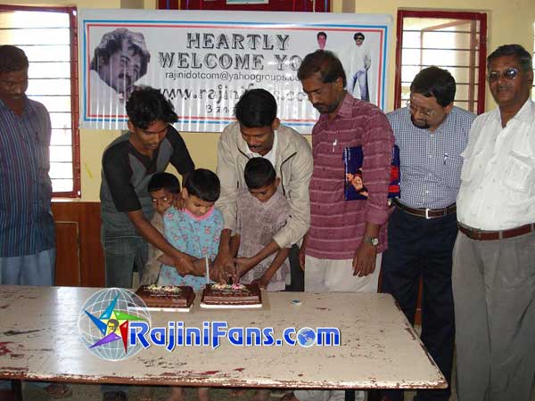 Superstar Rajinikanth 57th Birthday Celebration at Bangalore Blind School (2006)