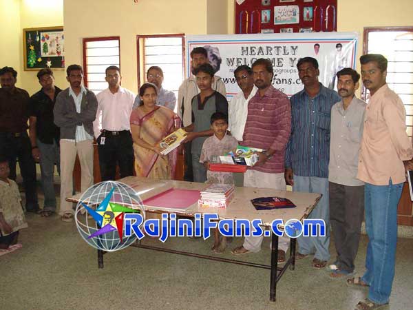 Superstar Rajinikanth 57th Birthday Celebration at Bangalore Blind School (2006)