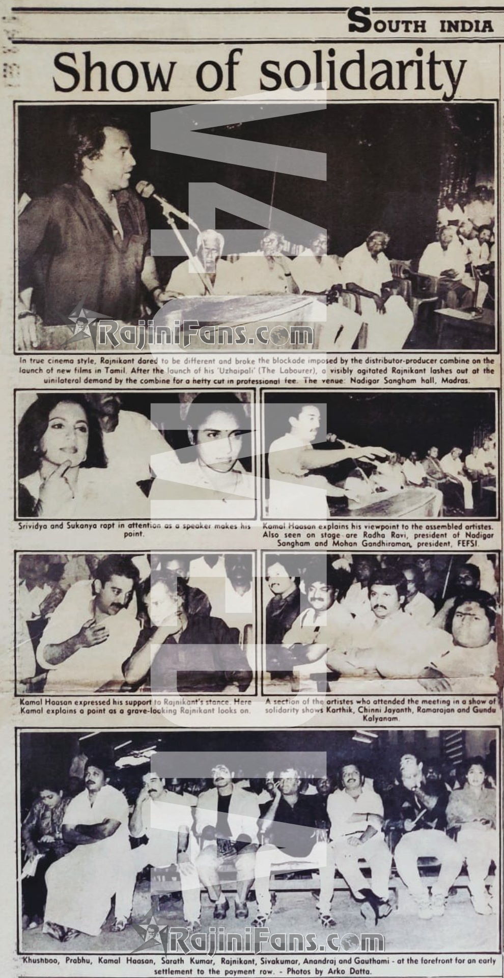 Rajinikanth red card 1993 1