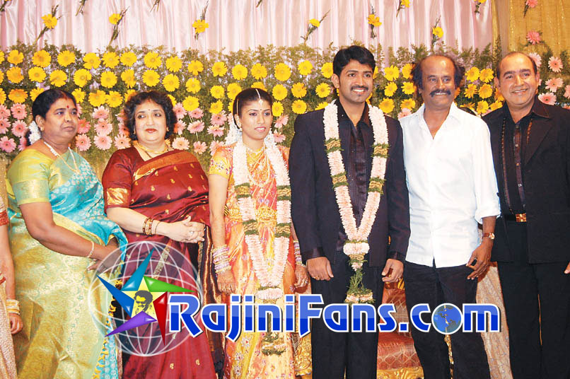 Rajinikanth at Vijayakumar son Arun wedding reception 2006
