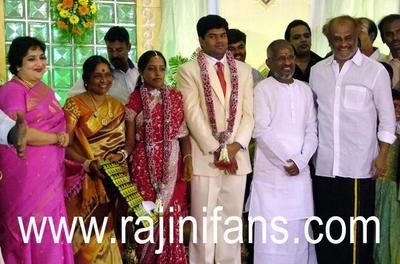 Rajinikanth at Ilayaraja daughter Bavatharani wedding 2005