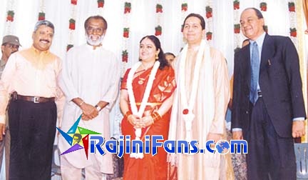 Rajinikanth at GV son wedding reception 2001