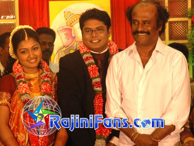 Superstar Rajinikanth blesses Manoj Bharathiraja at wedding