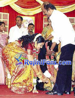 Rajinikanth at Manoj Bharathiraja wedding function 2006