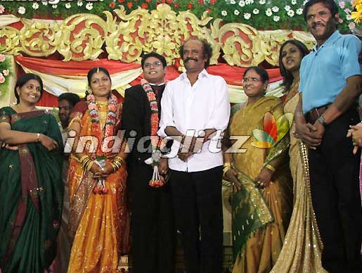 Rajinikanth at Bharathiraja son Manoj wedding reception 2006