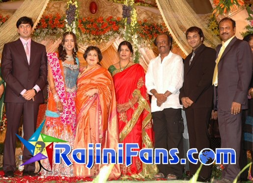 Rajinikanth at Mohan Babu daughter Lakshmi Prasanna wedding reception 2006