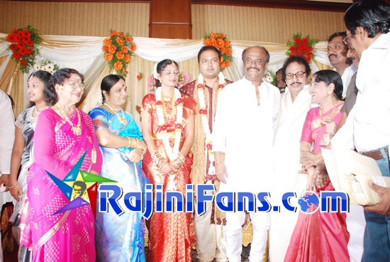 Rajinikanth at SS Rajendran son wedding reception 2010
