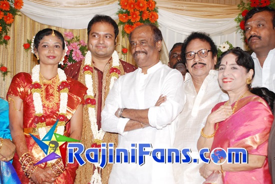 Superstar Rajinikanth blesses SS Rajendran son at wedding