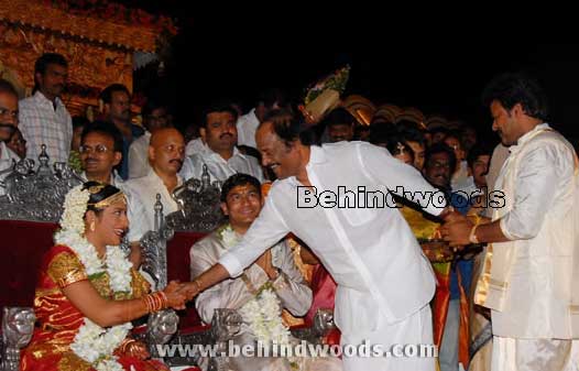 Rajinikanth at Chiranjeevi daughter Sushmita wedding 2006