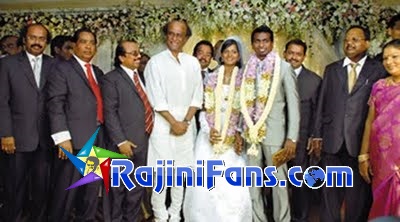 Rajinikanth at VG Selvaraj son wedding reception 2009