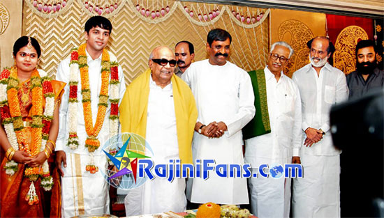 Rajinikanth attends Vairamuthu son Karky wedding 2008