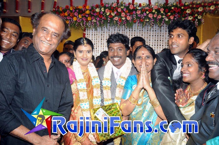 Rajinikanth at Vijay Vasanth wedding reception 2010
