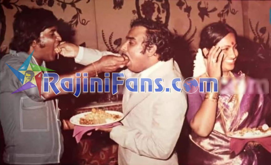 Rajinikanth at IV Sasi and Seema wedding 1981