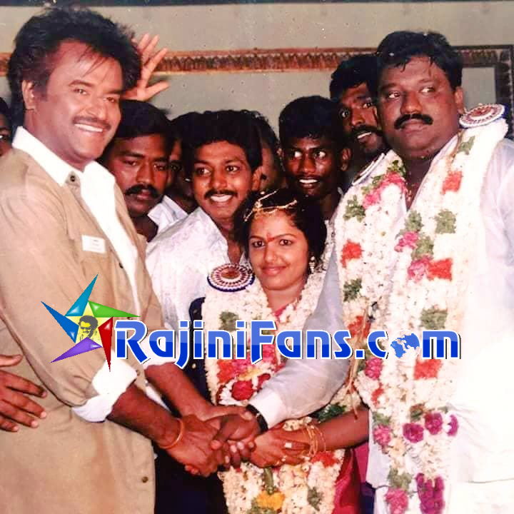 Rajinikanth at Karate R. Thiagarajan wedding 1994