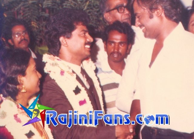 Rajinikanth at R. Pandiarajan wedding 1986