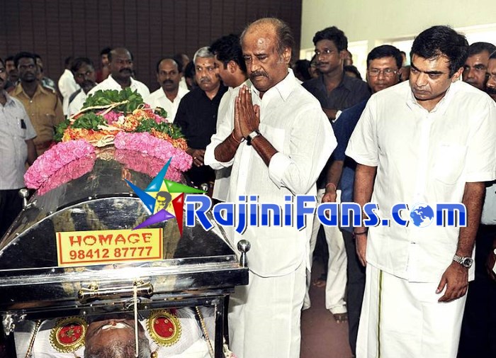 Rajinikanth pays tribute to Dinathanthi Chairman Sivanthi Adithanar