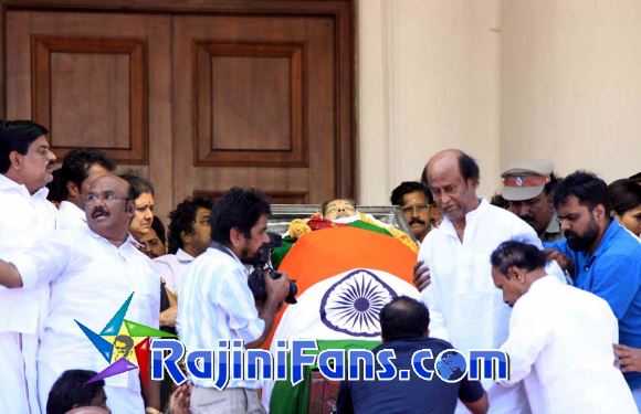 Rajinikanth pays last respects to Chief Minister Jayalalithaa