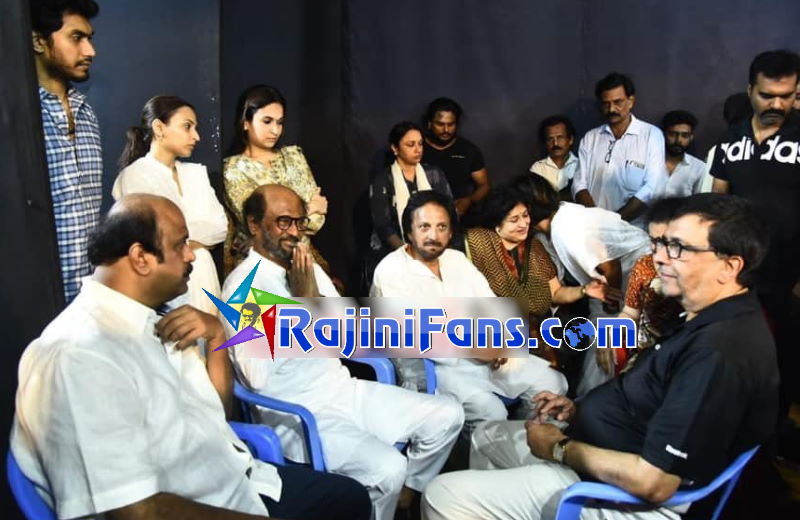 Rajinikanth at Mrs YGP condolence meet