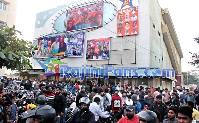 Petta FDFS in Bangalore (Karnataka)