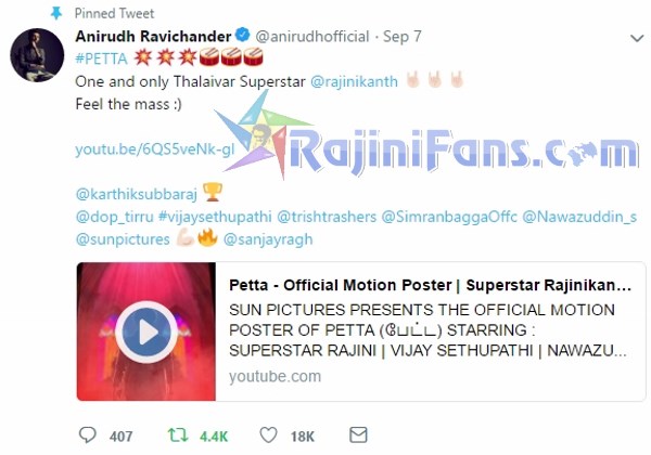 Petta Movie First Look Motion Poster