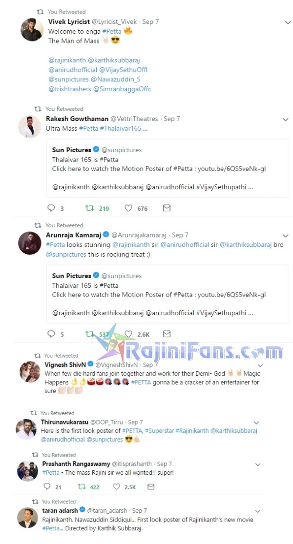 Petta Movie First Look Motion Poster