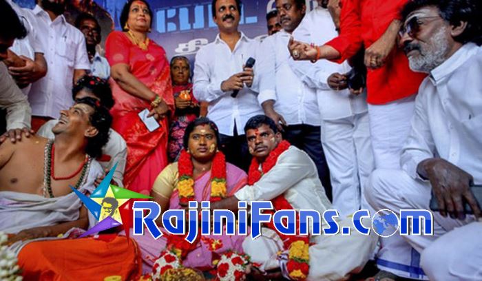 Thalaivar Fans Wedding Ritual at Petta Release Theater