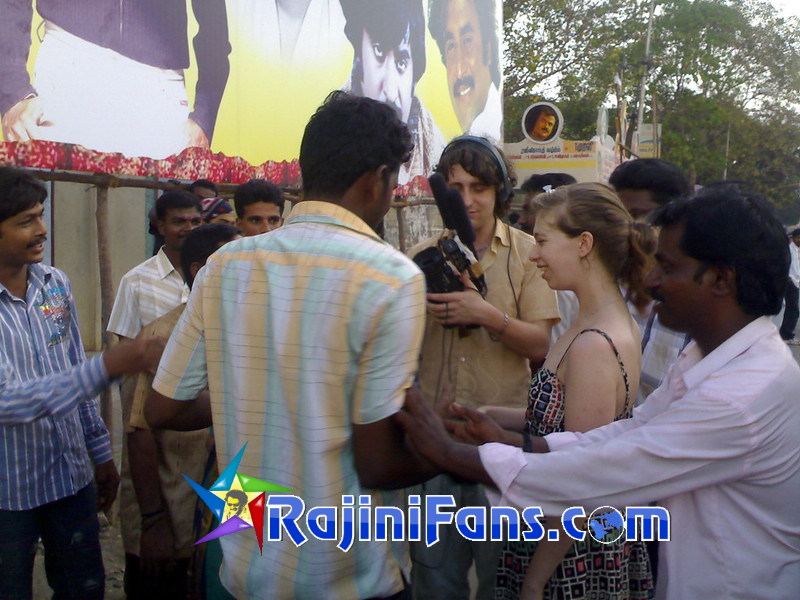 Fans' Celebration for Sivaji Movie 50th day at Albert Theater, Chennai