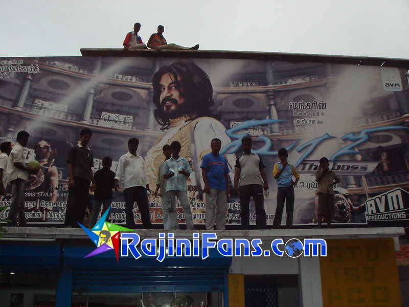 Fans' Celebration for Sivaji Movie 50th day at Albert Theater, Chennai