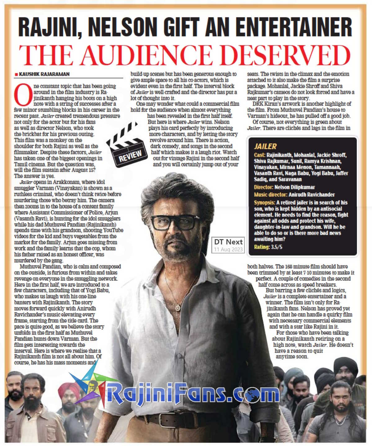 Rajinikanth jailer 3